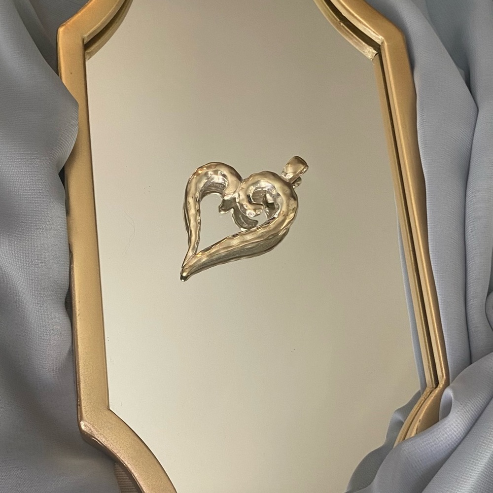 Large Silver Heart Pendant